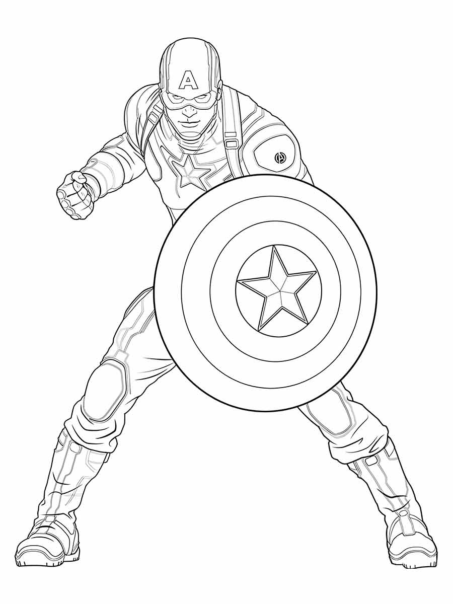 capitao america para colorir 16