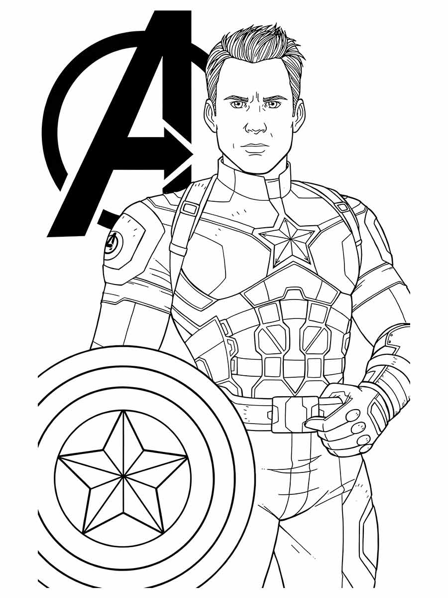 capitao america para colorir 19