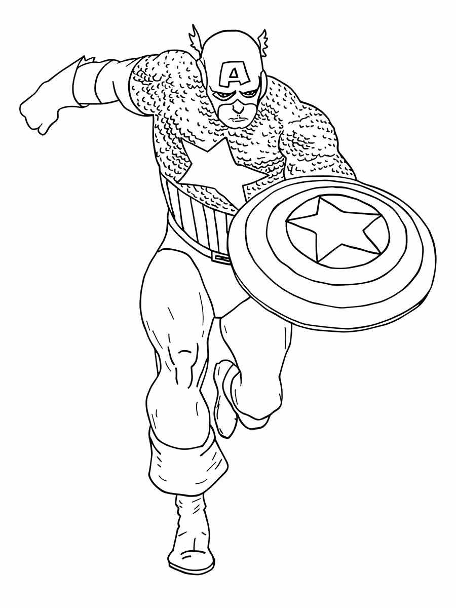 capitao america para colorir 21