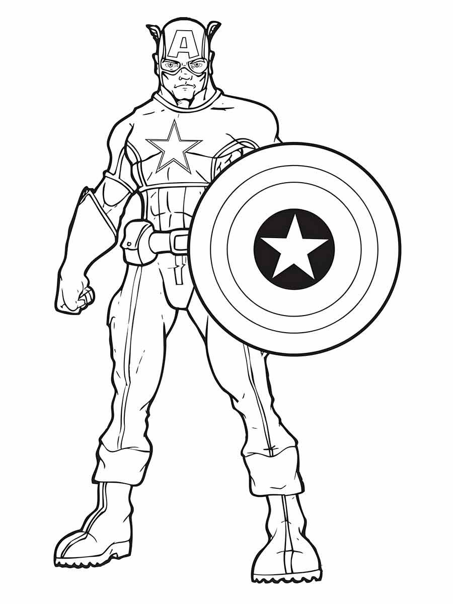 capitao america para colorir 23