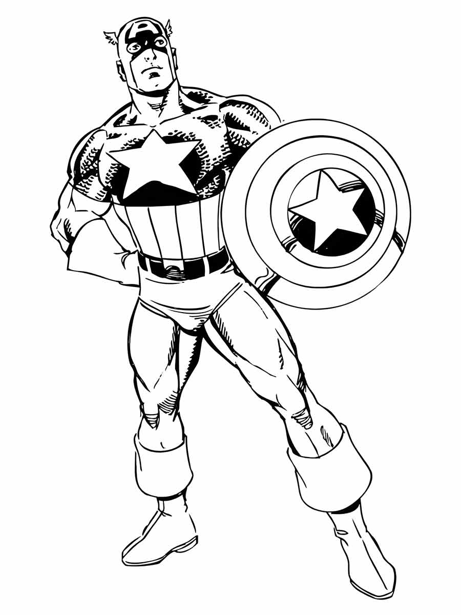 capitao america para colorir 24