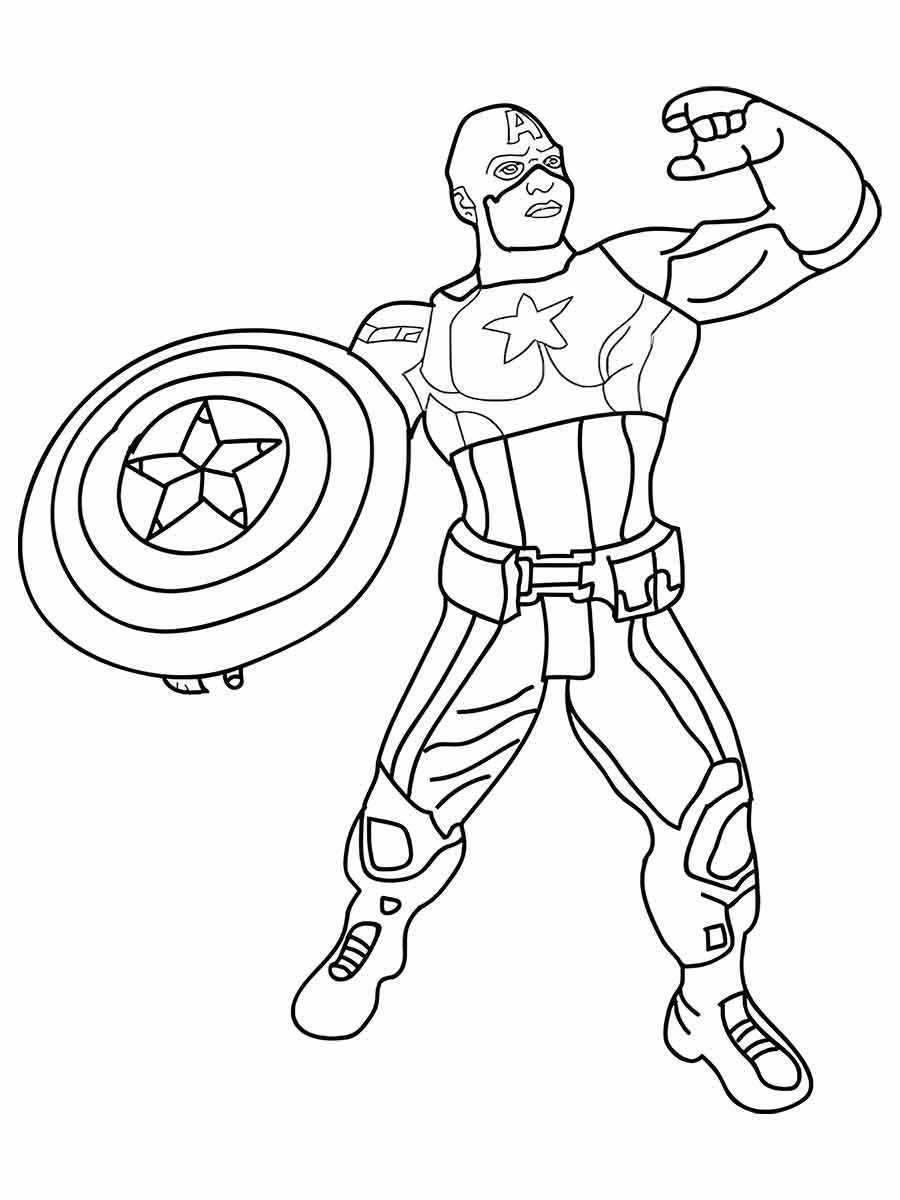 capitao america para colorir 25