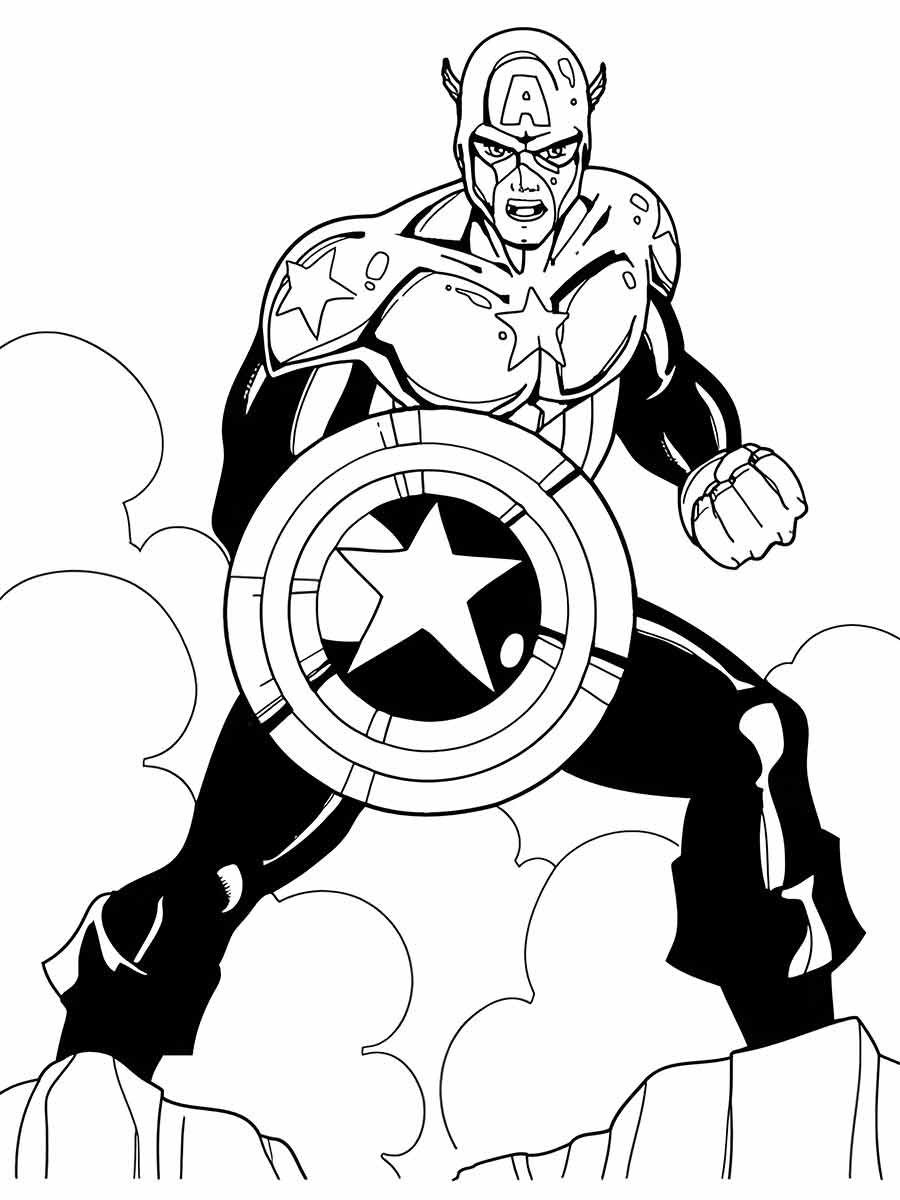 capitao america para colorir 26