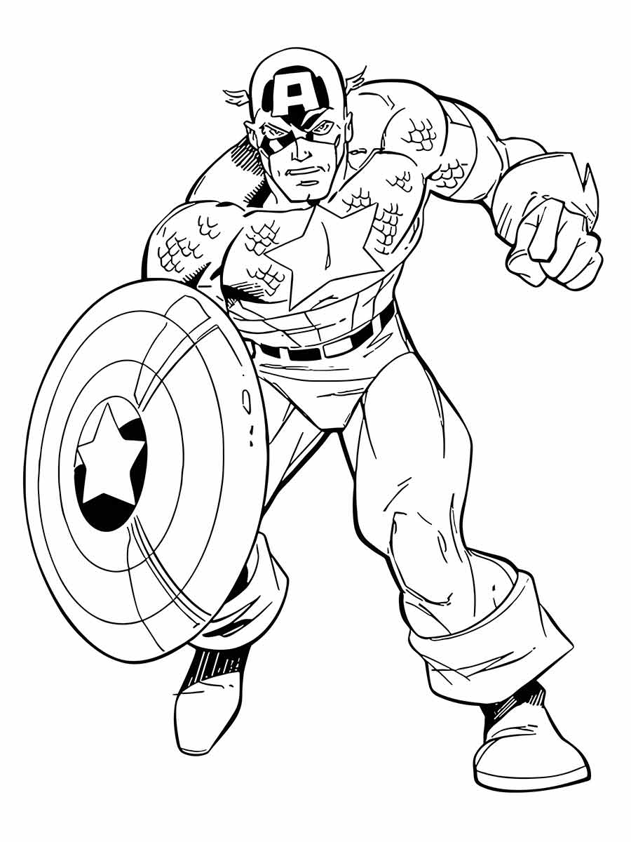 capitao america para colorir 30