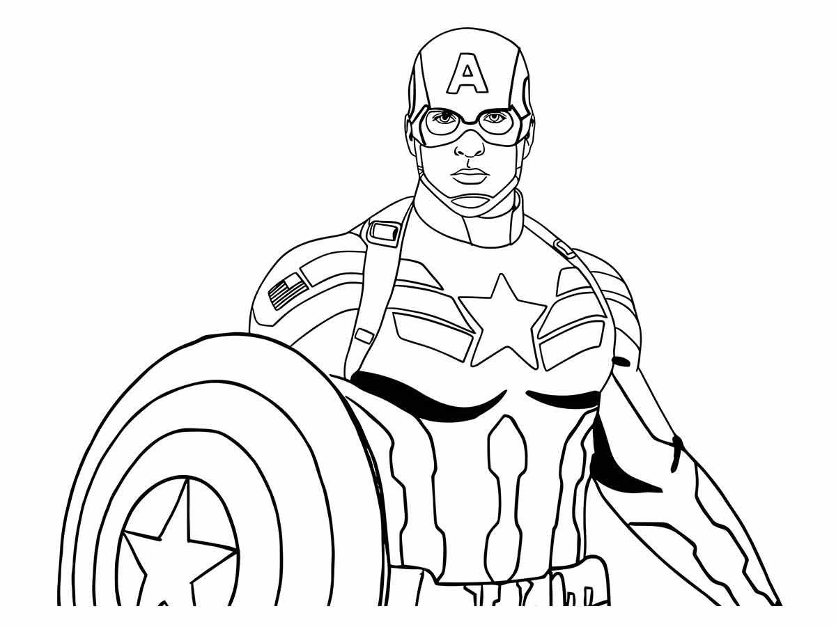 capitao america para colorir 33