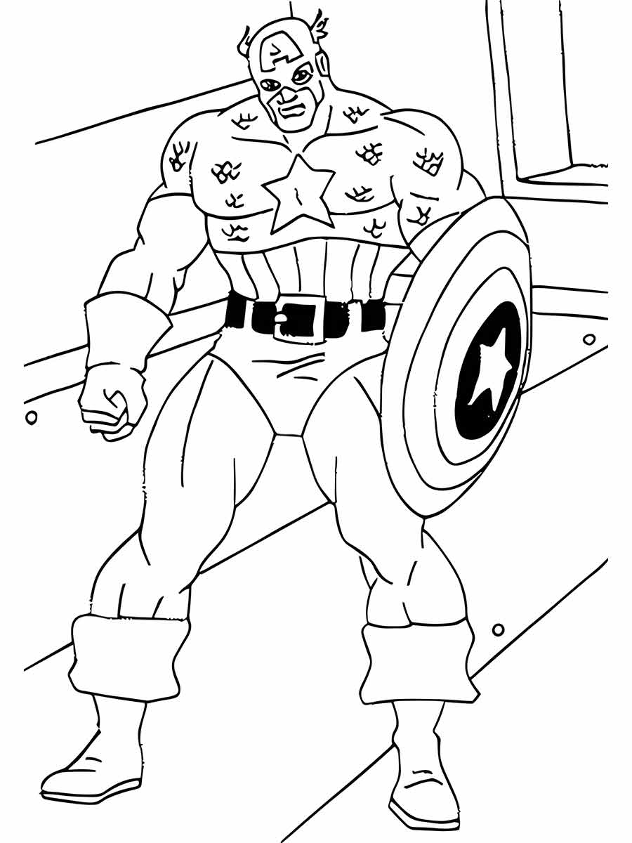 capitao america para colorir 35