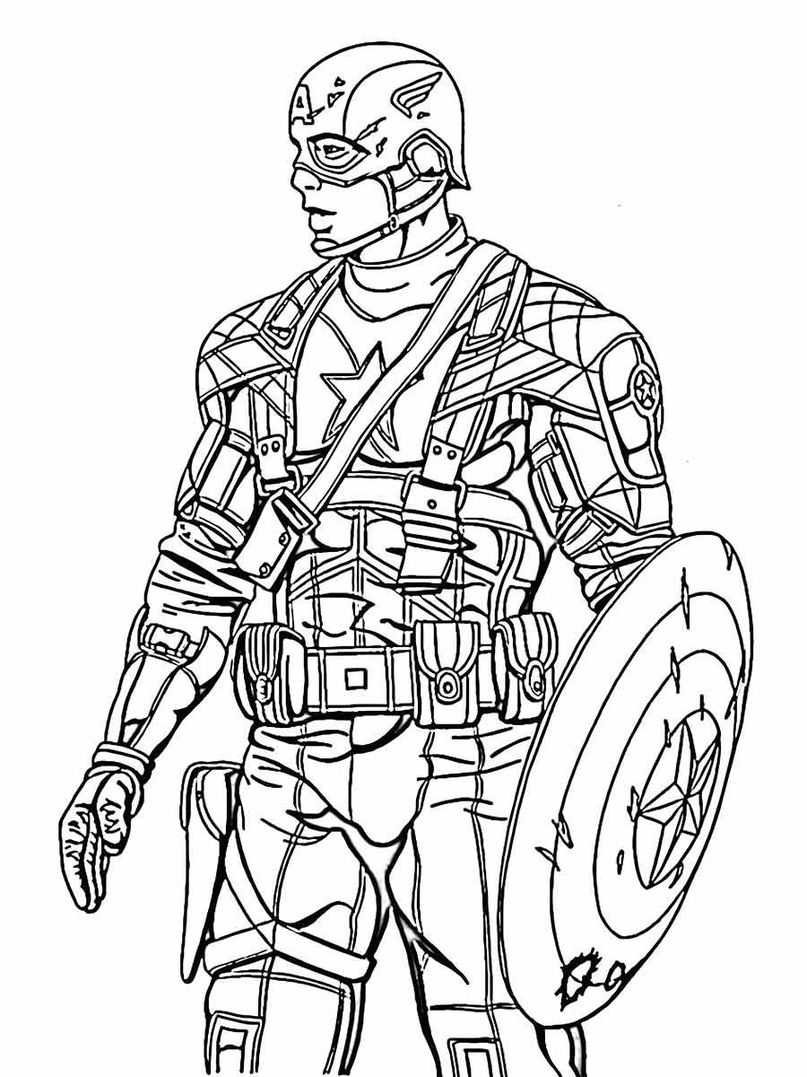 capitao america para colorir 36