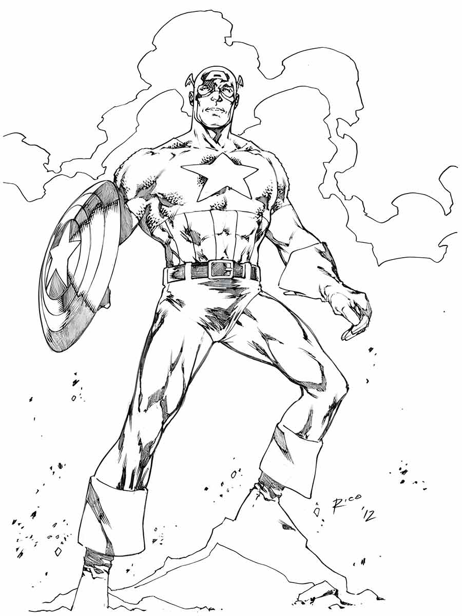 capitao america para colorir 37