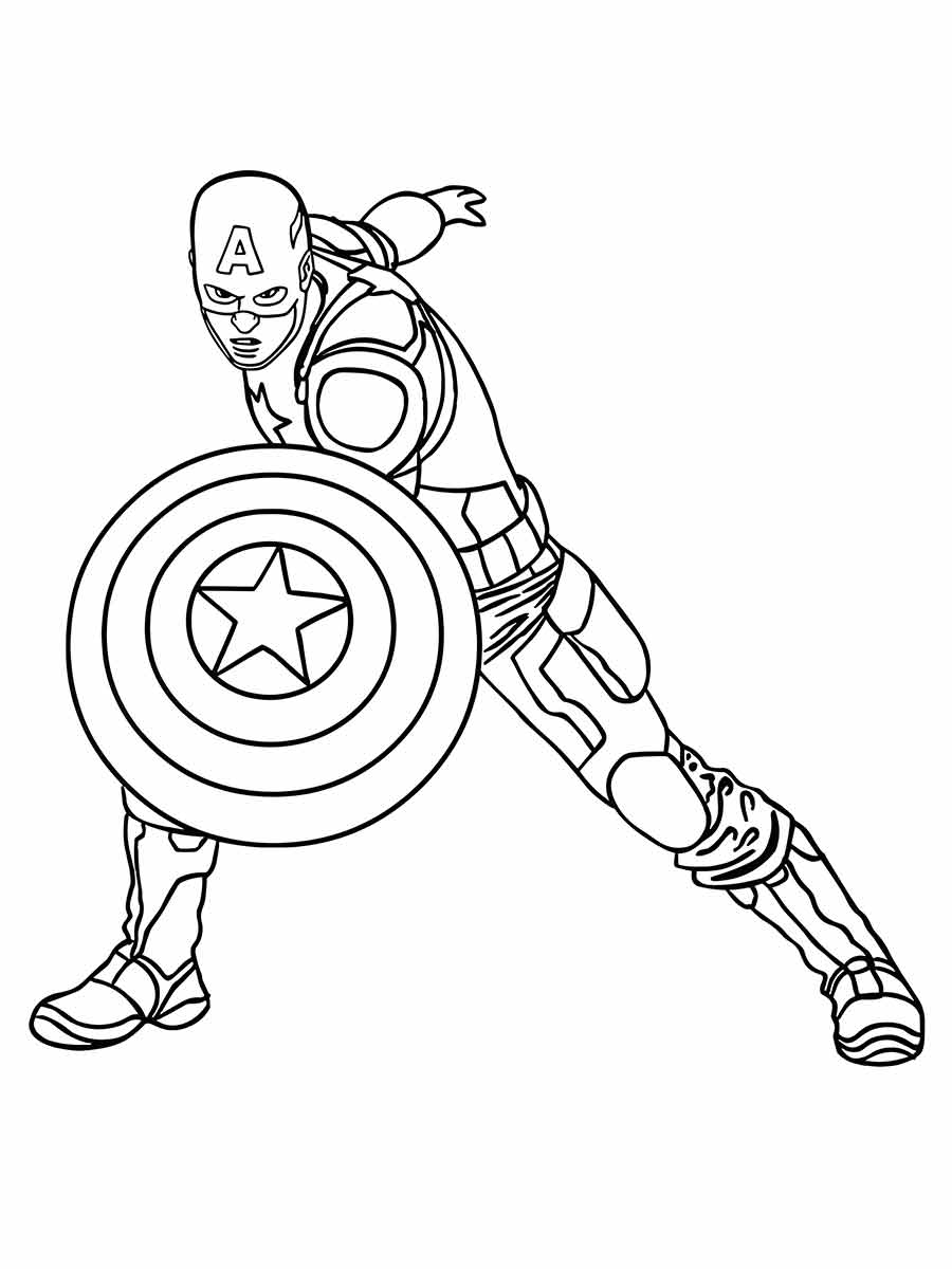 capitao america para colorir 4