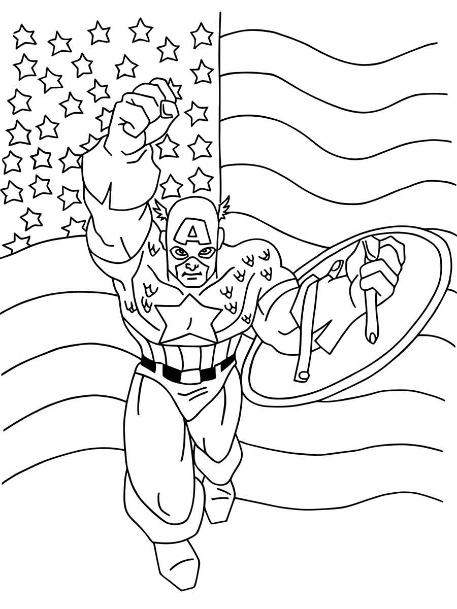 capitao america para colorir 40