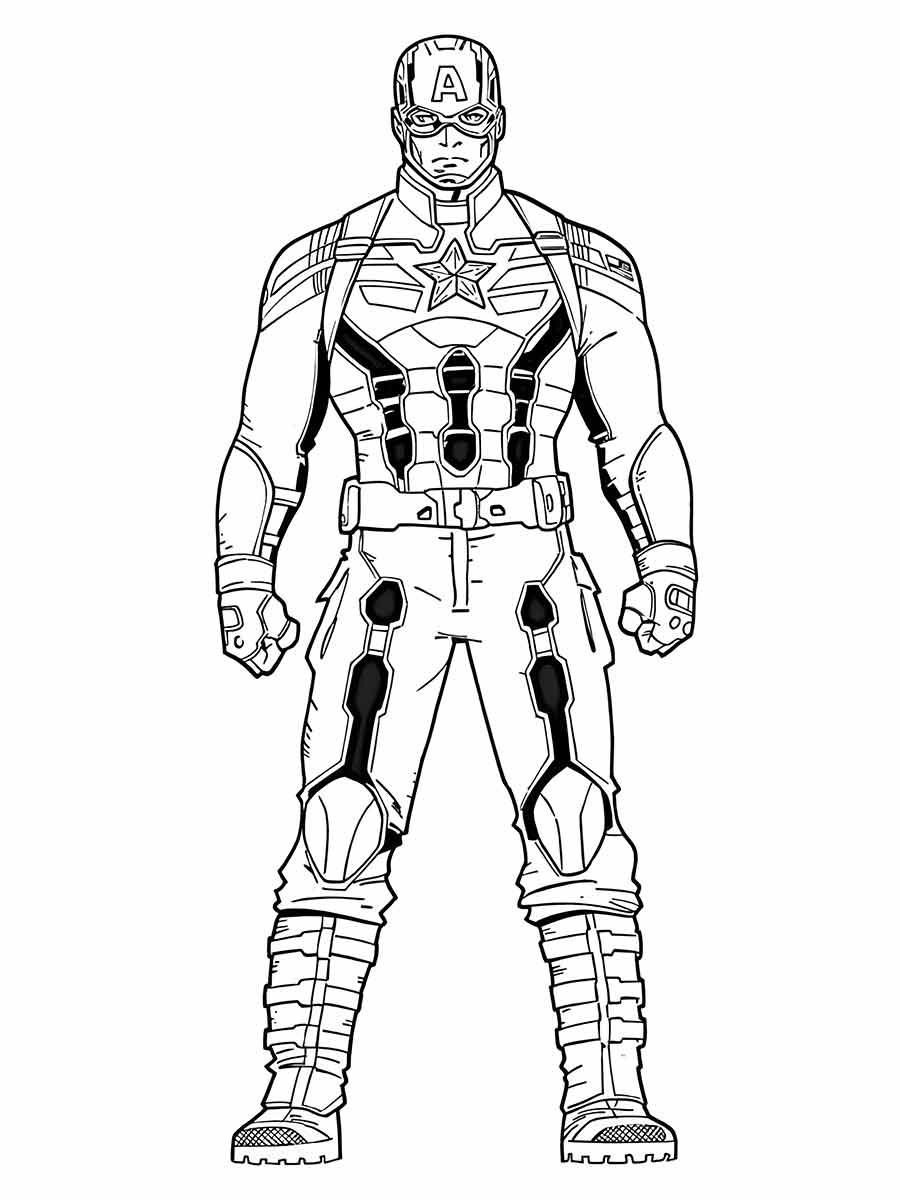 capitao america para colorir 5