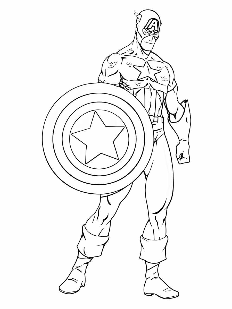 capitao america para colorir 6