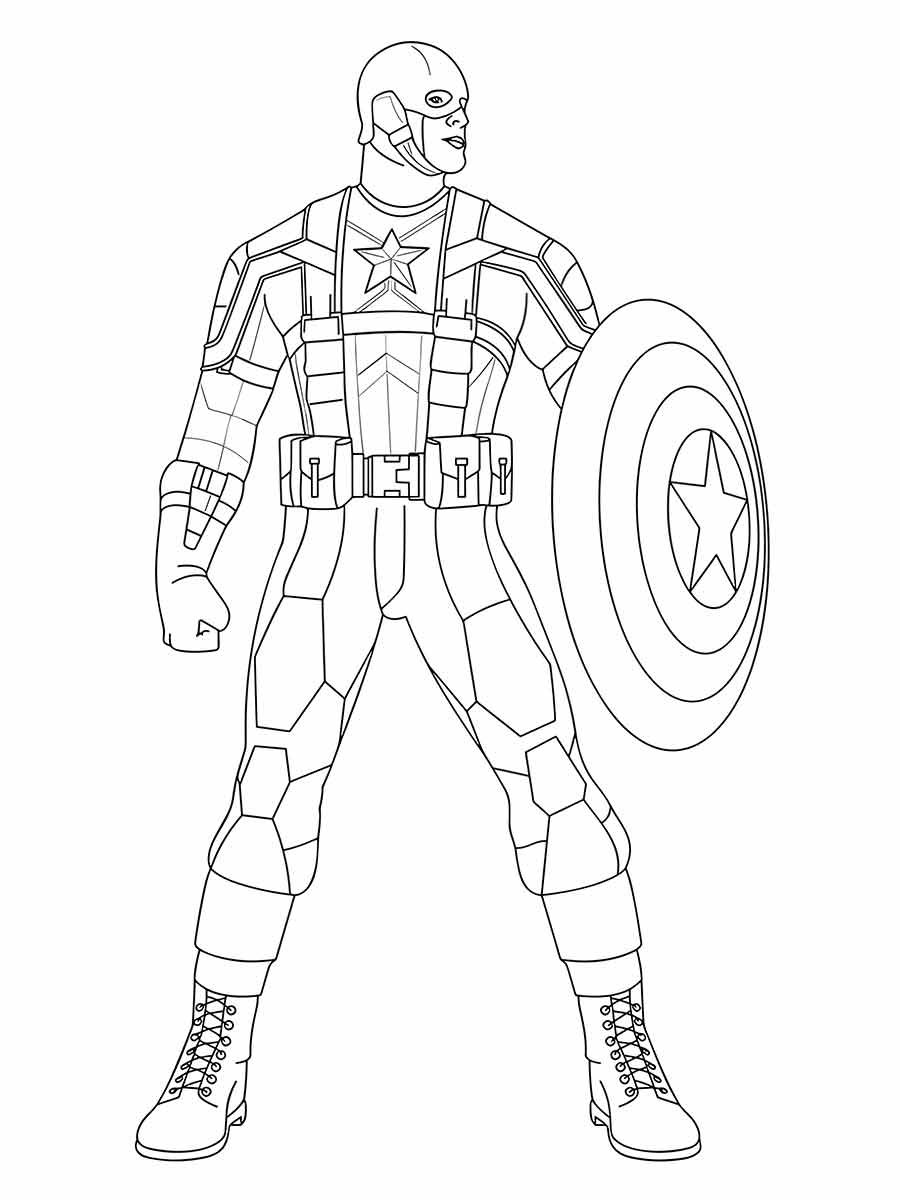 capitao america para colorir 8