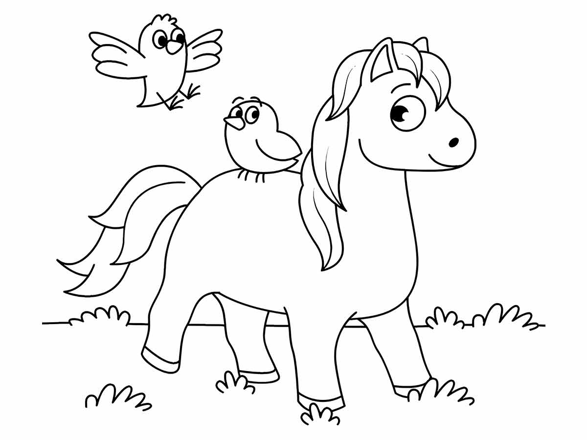 cavalo desenho infantil para colorir 2