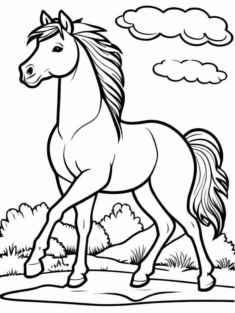 cavalo para colorir 4