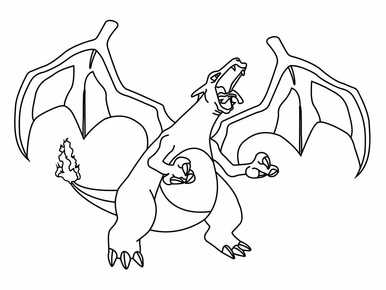 charizard para colorir 1