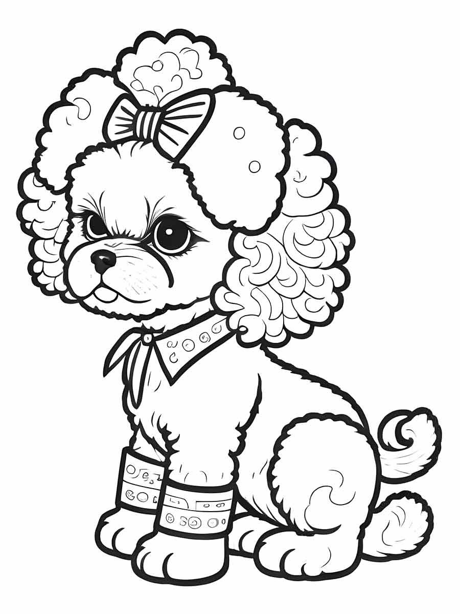 coloring page small dog