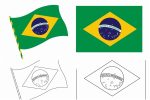 colorir Bandeira do Brasil para colorir