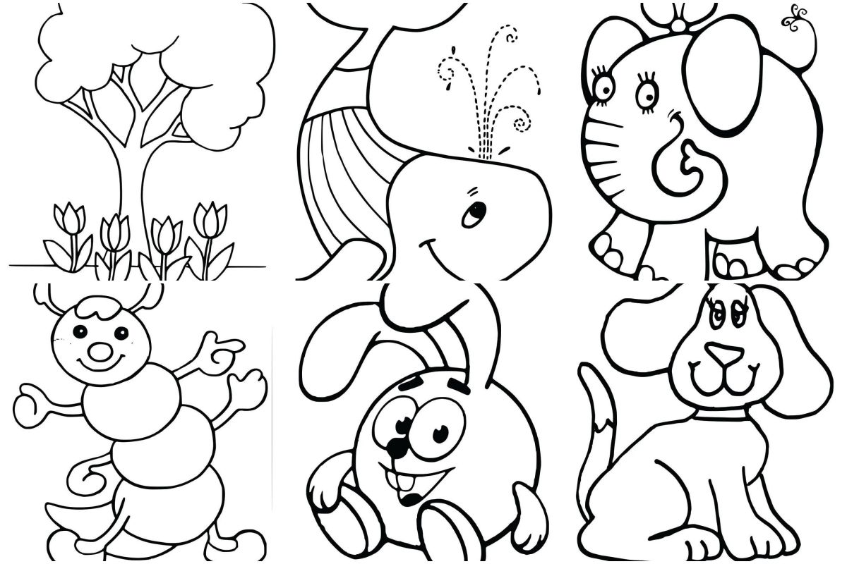 Desenhos simples para colorir