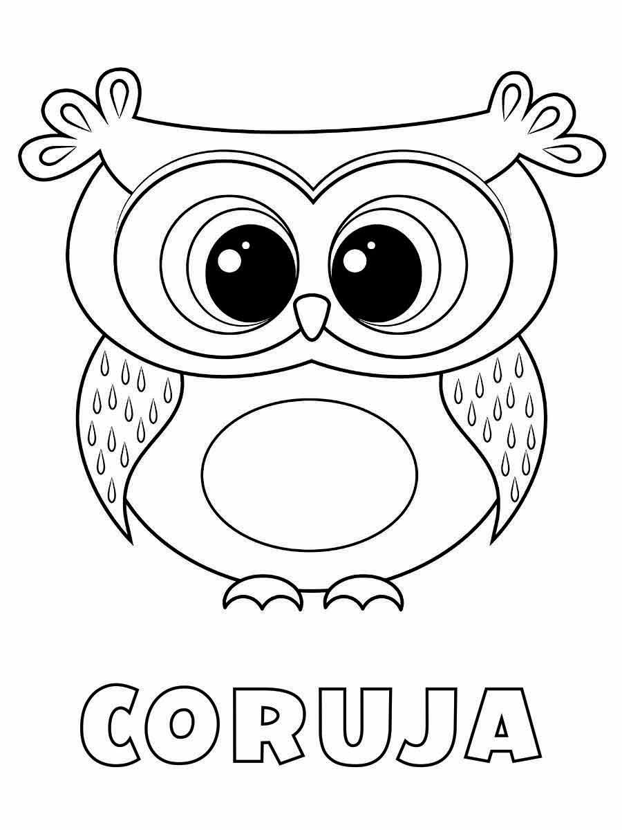 coruja para colorir 6