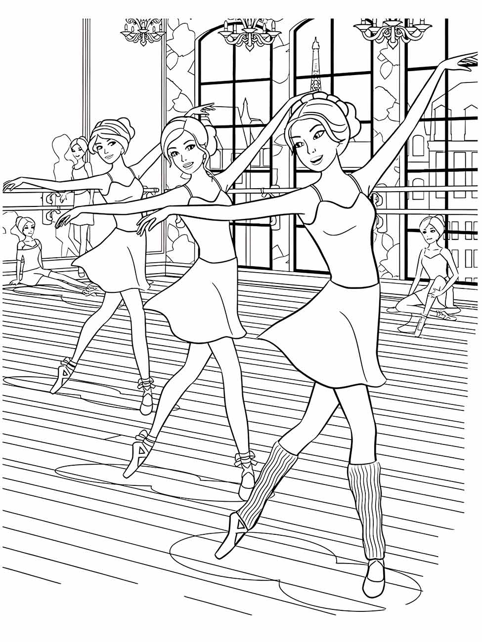 desenho bailarinas para colorir 26