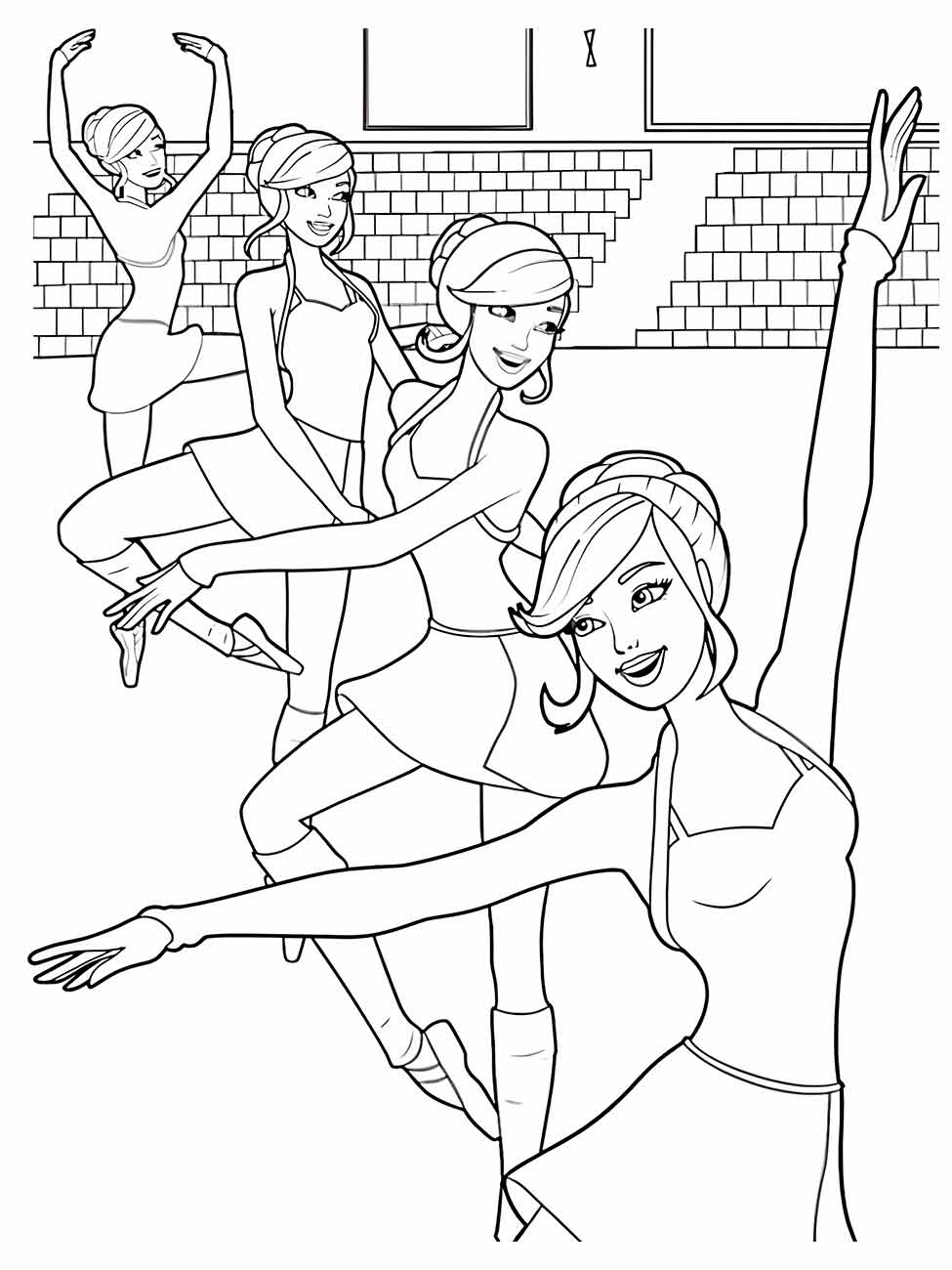 desenho bailarinas para colorir 27