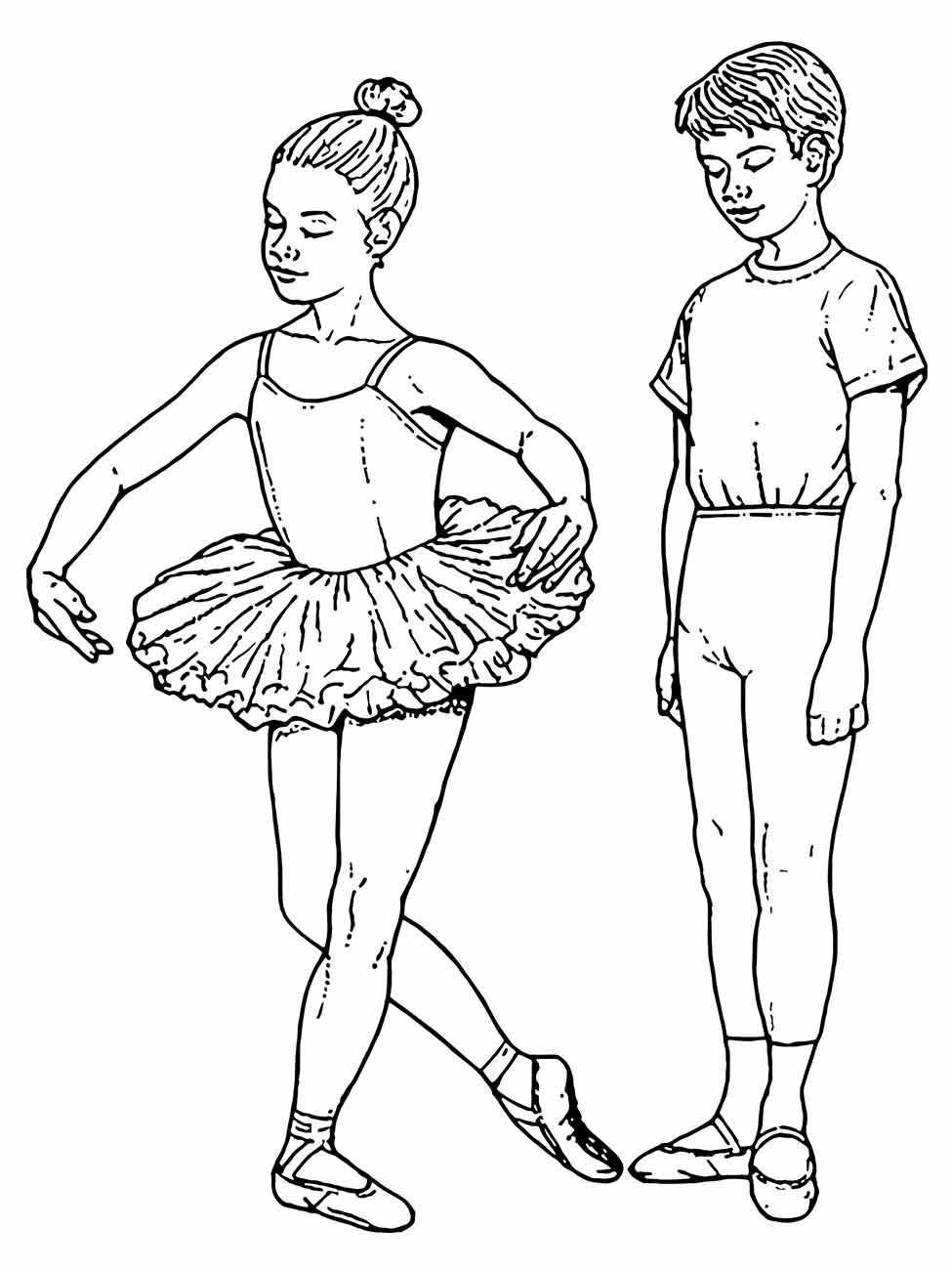 desenho bailarinos para colorir 31