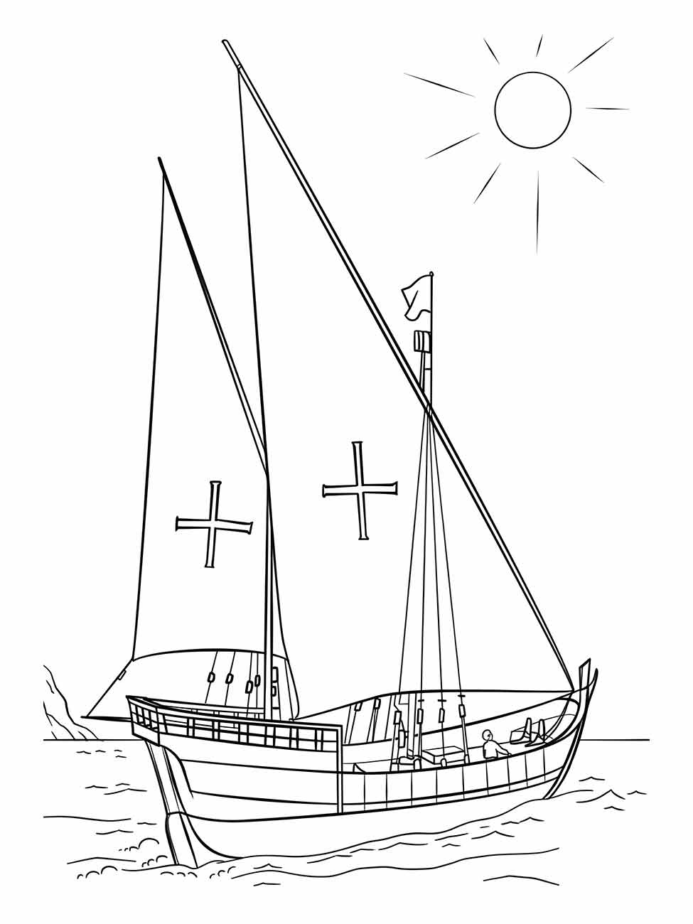 desenho barco para colorir 39