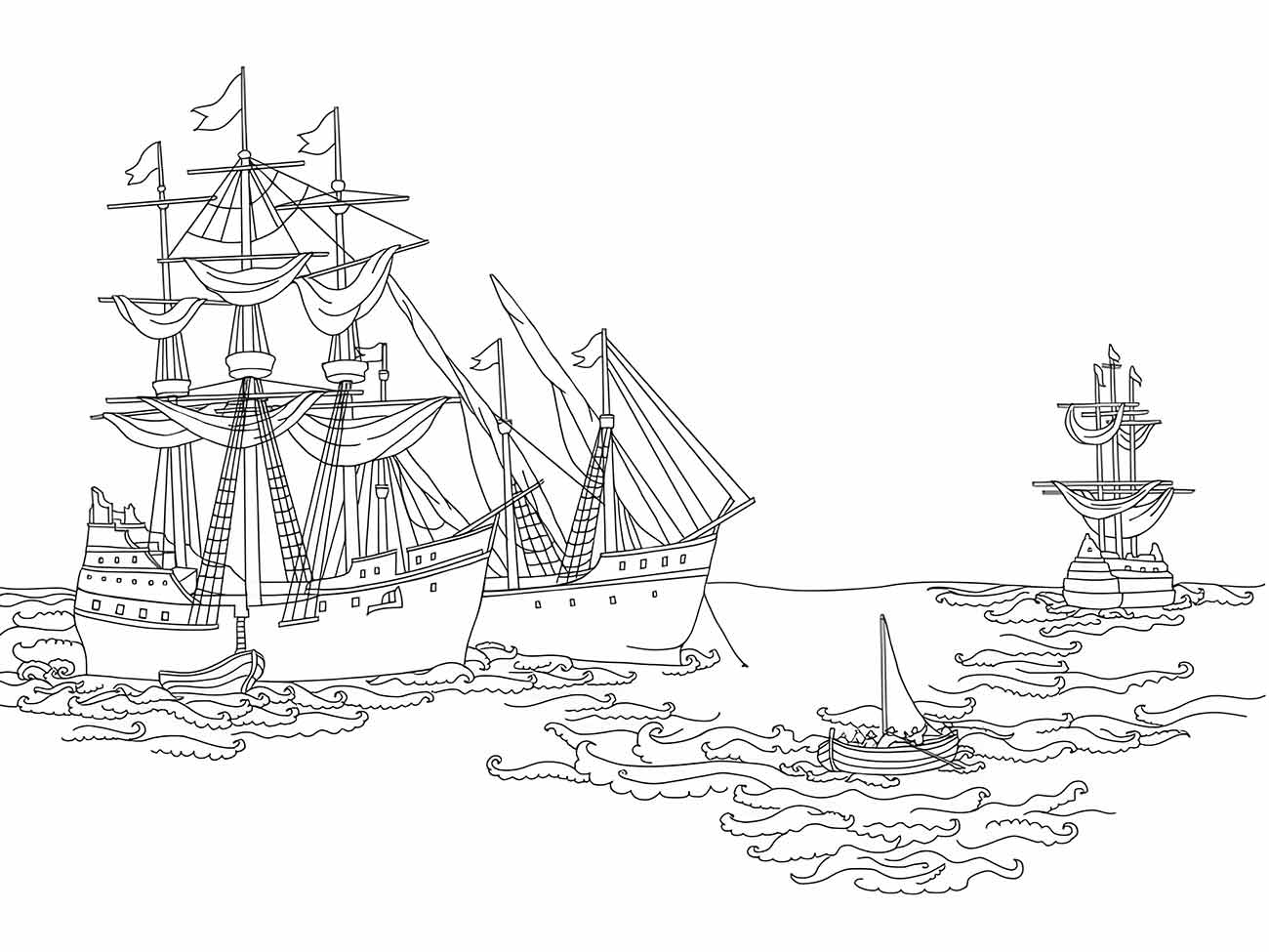 desenho barcos para colorir 46