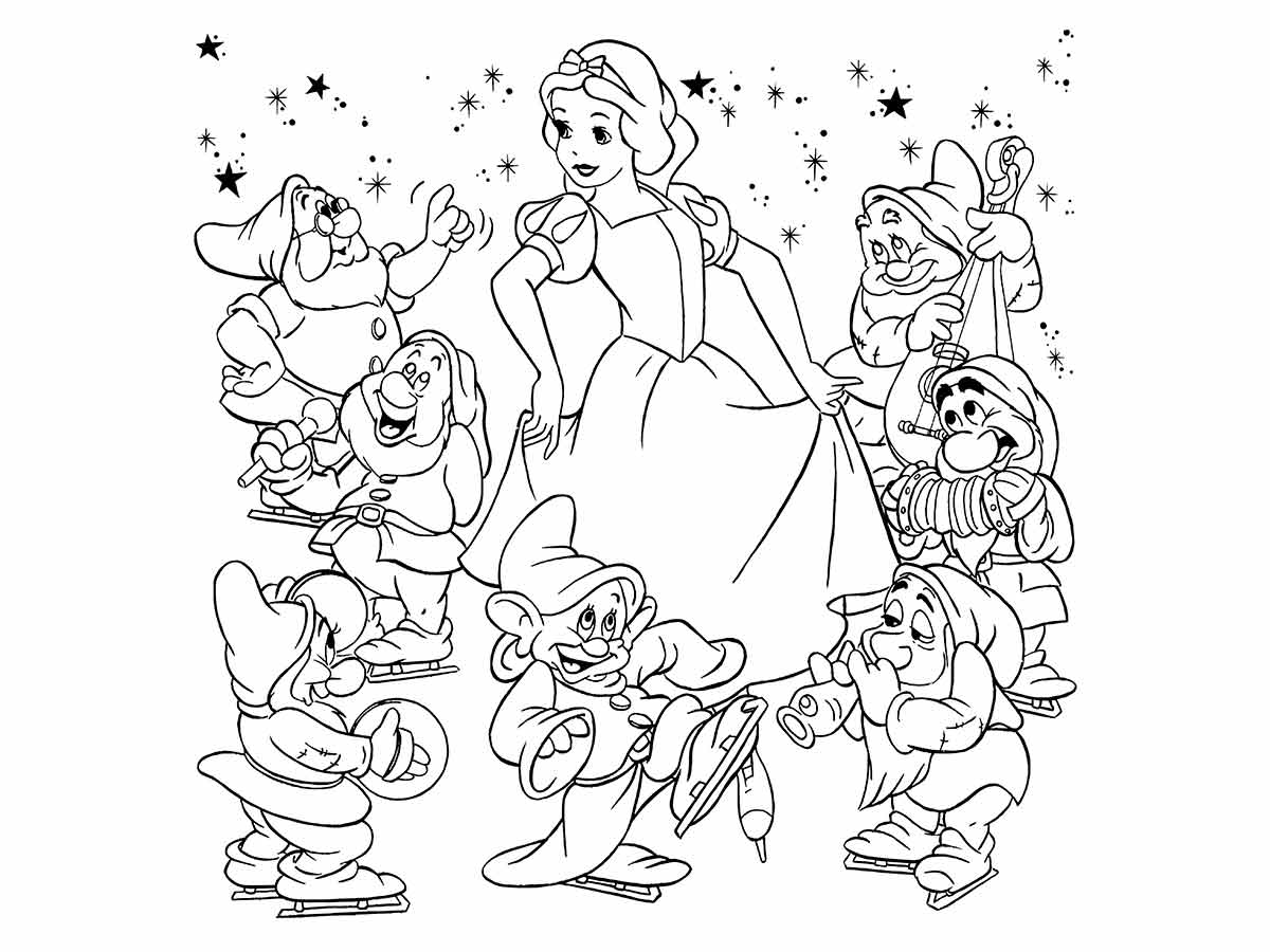 desenho branca de neve para colorir 56