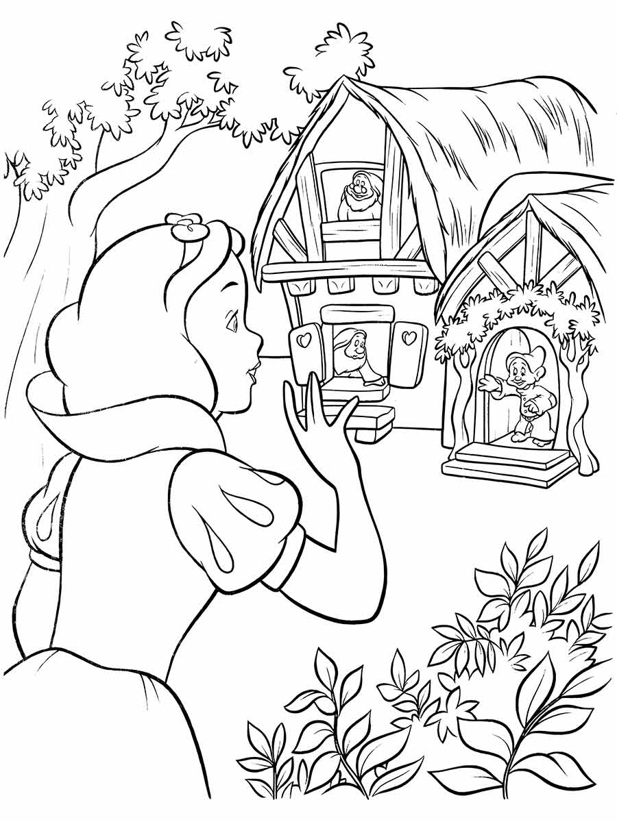 desenho branca de neve para colorir 67