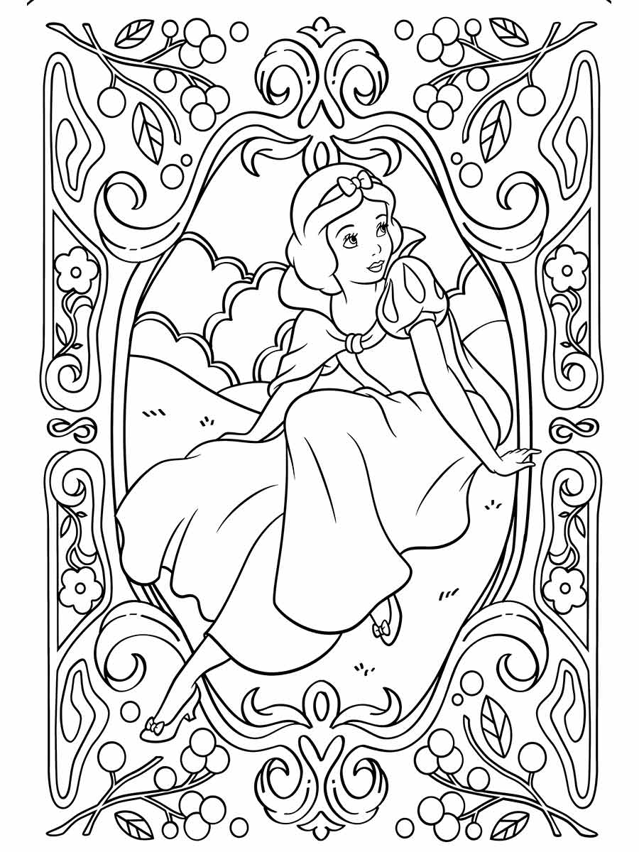 desenho branca de neve para colorir 68