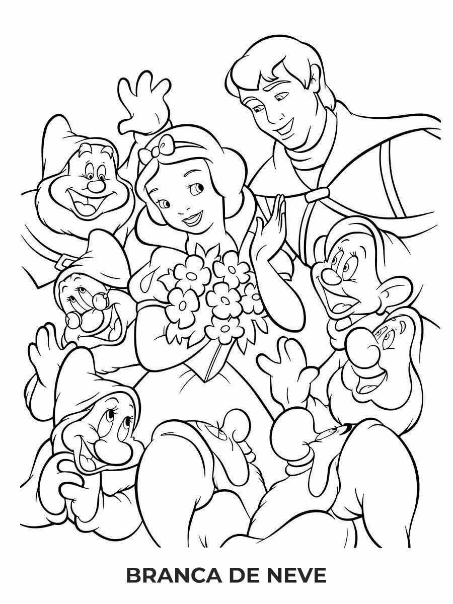 desenho branca de neve para colorir 69