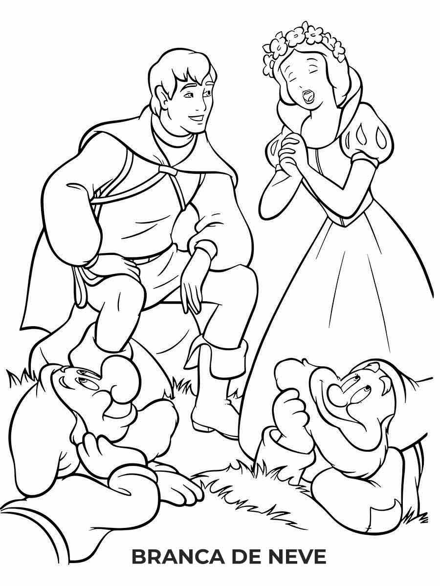 desenho branca de neve para colorir 72