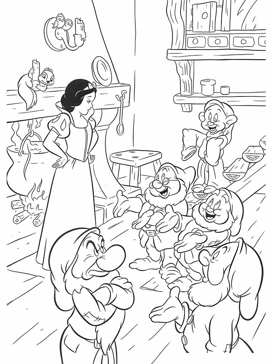 desenho branca de neve para colorir 74