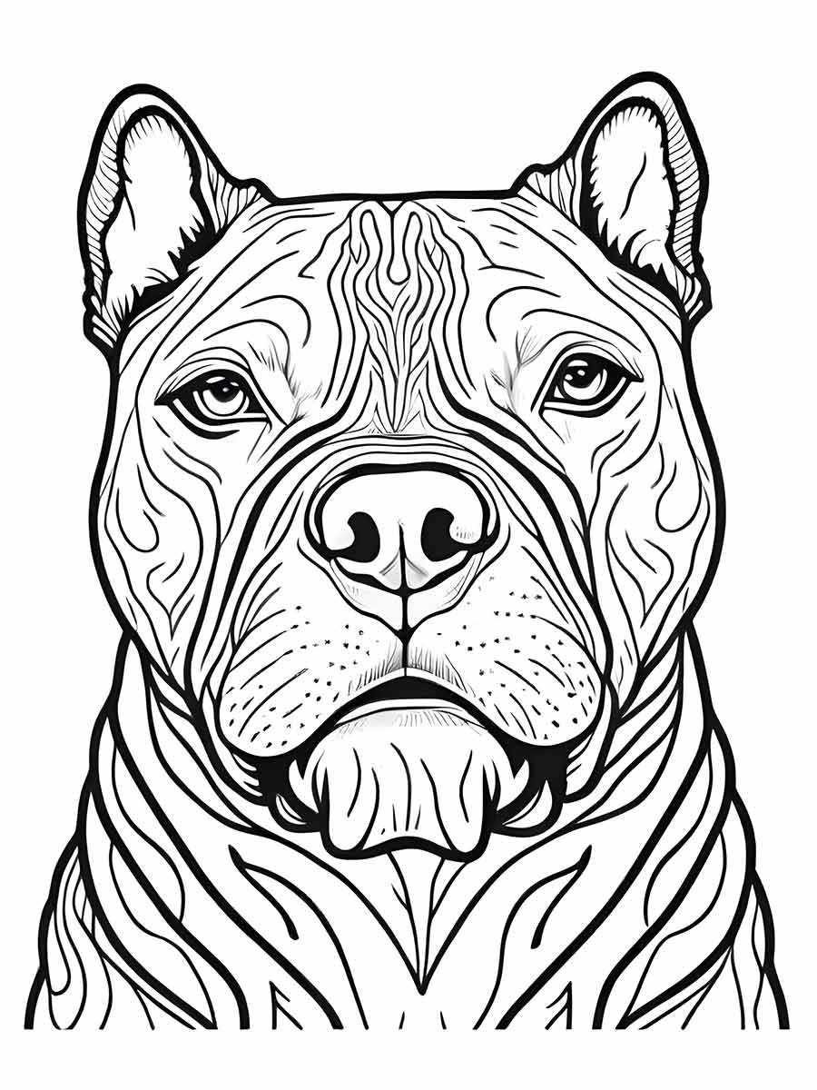 desenho cachorro para colorir pit bull