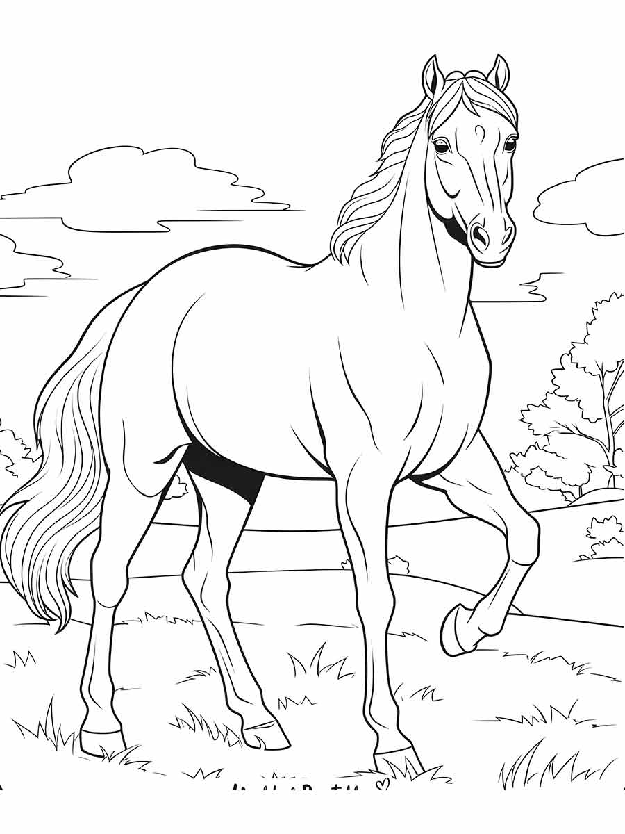 desenho cavalo para colorir 1