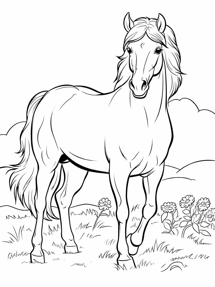 desenho cavalo para colorir 3