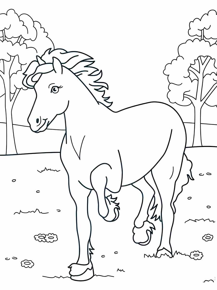 desenho cavalo para colorir 34