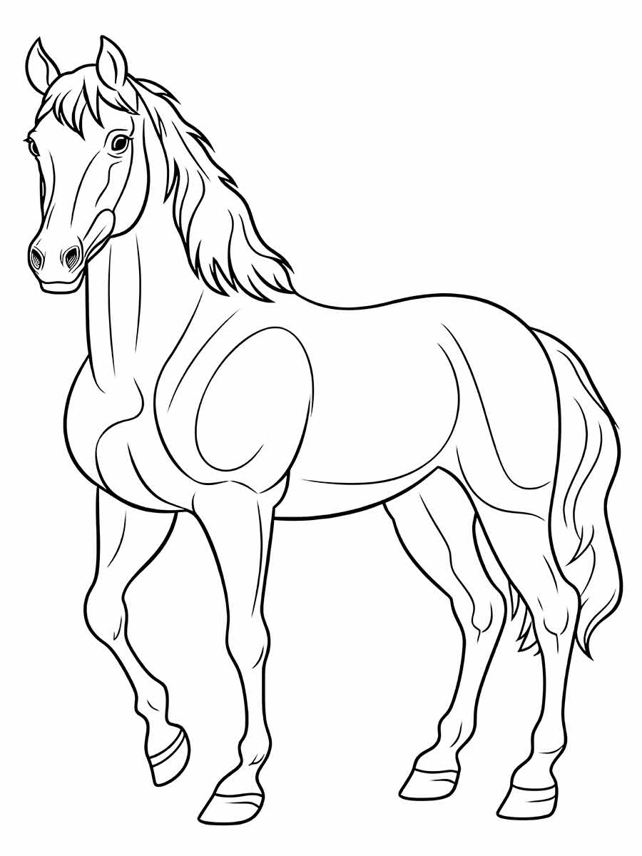 desenho cavalo para colorir 45