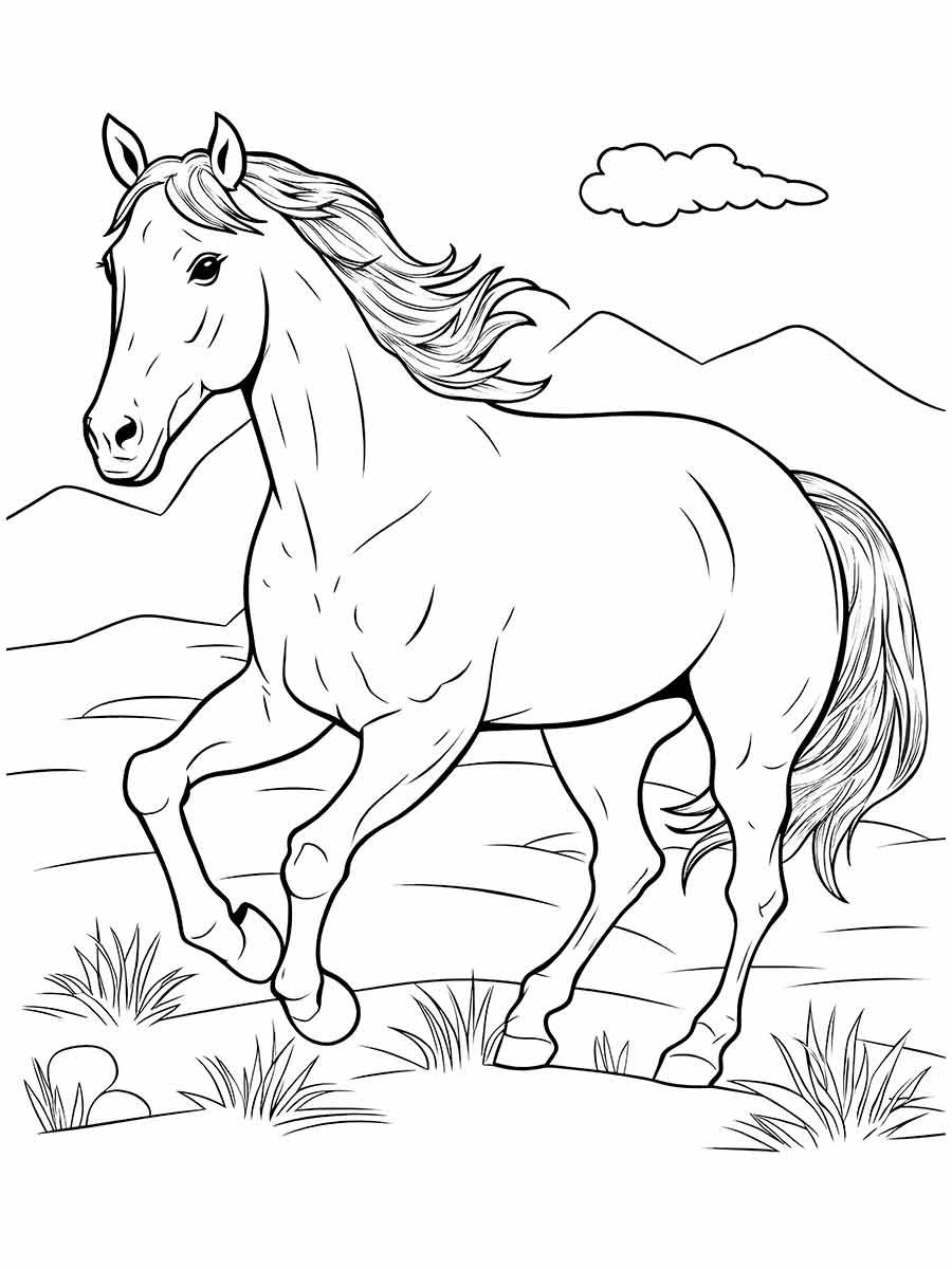 desenho cavalo para colorir 5