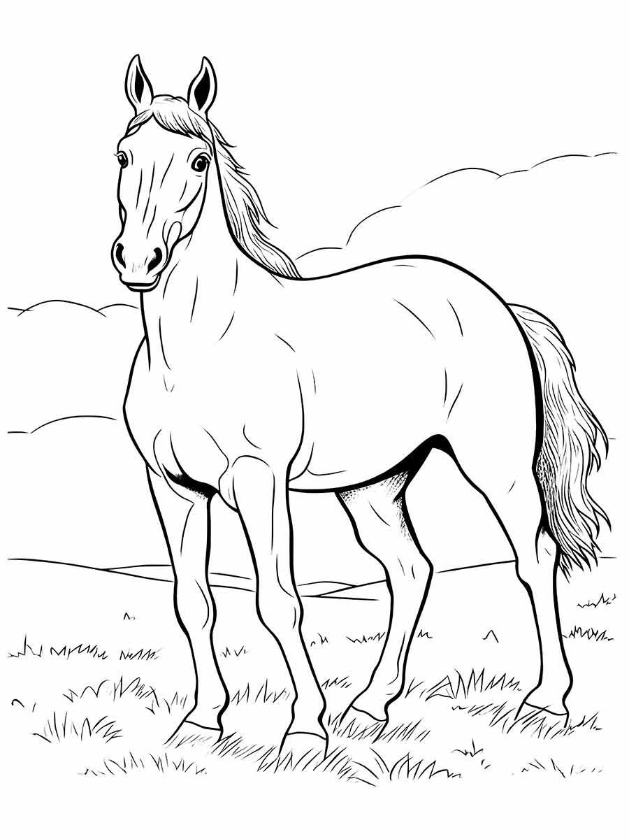 desenho cavalo para colorir 7