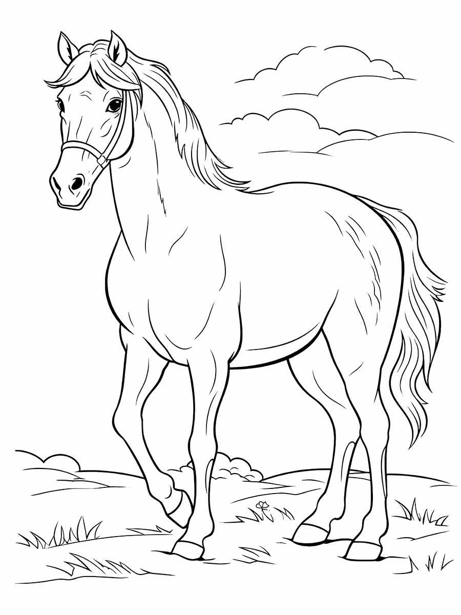 desenho cavalo para colorir 73