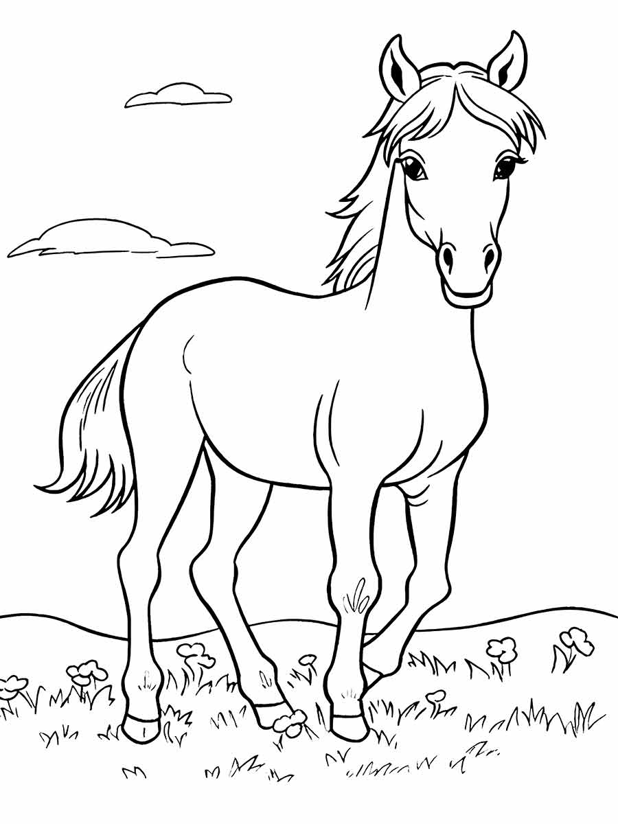 desenho cavalo para colorir 8