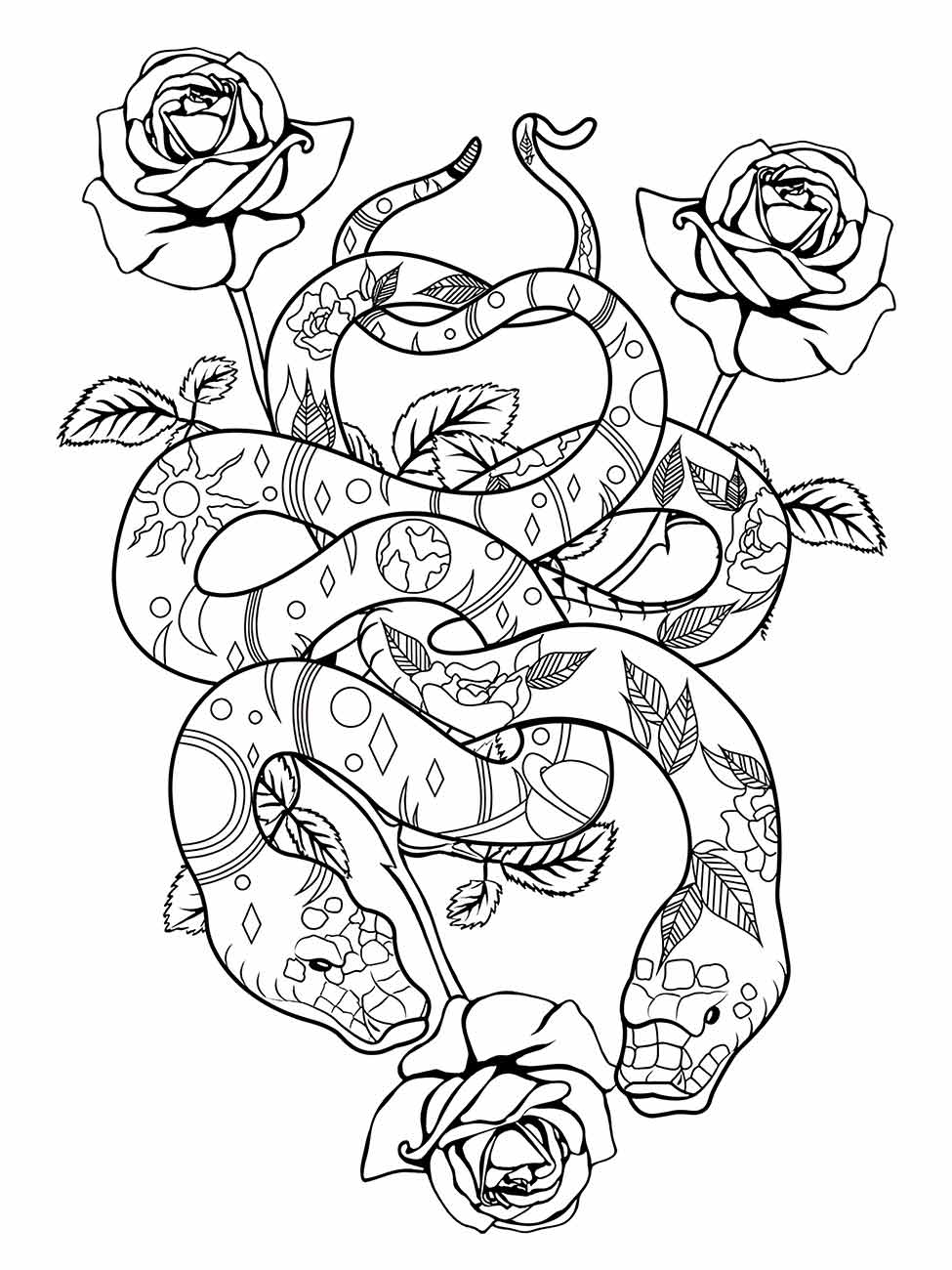 desenho cobras para colorir 22