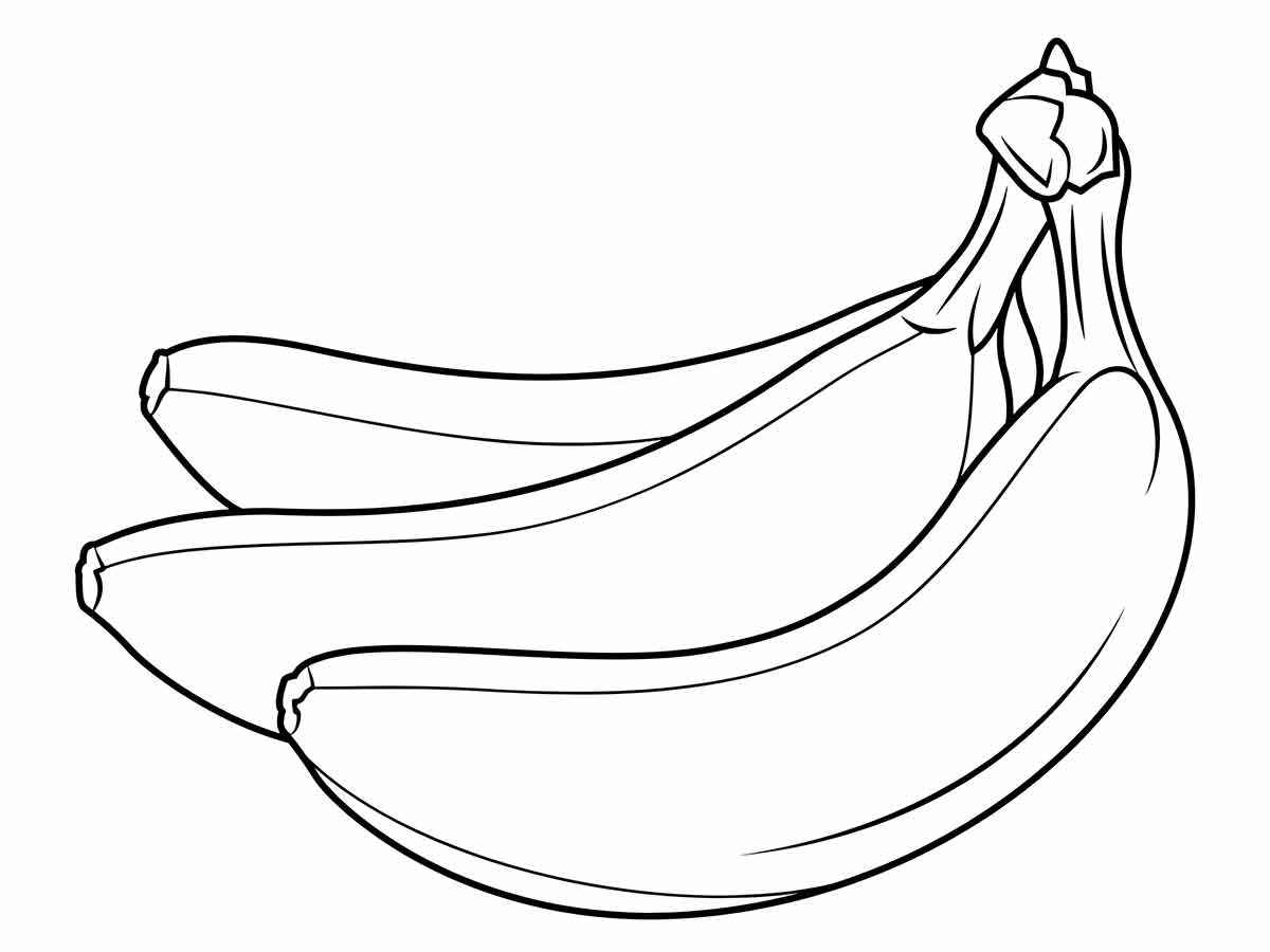 desenho de banana para colorir 1