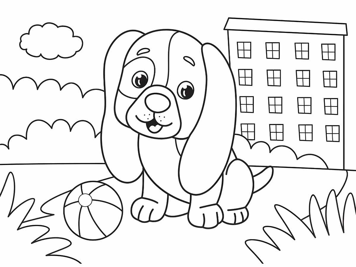 desenho de cachorro para colorir 35