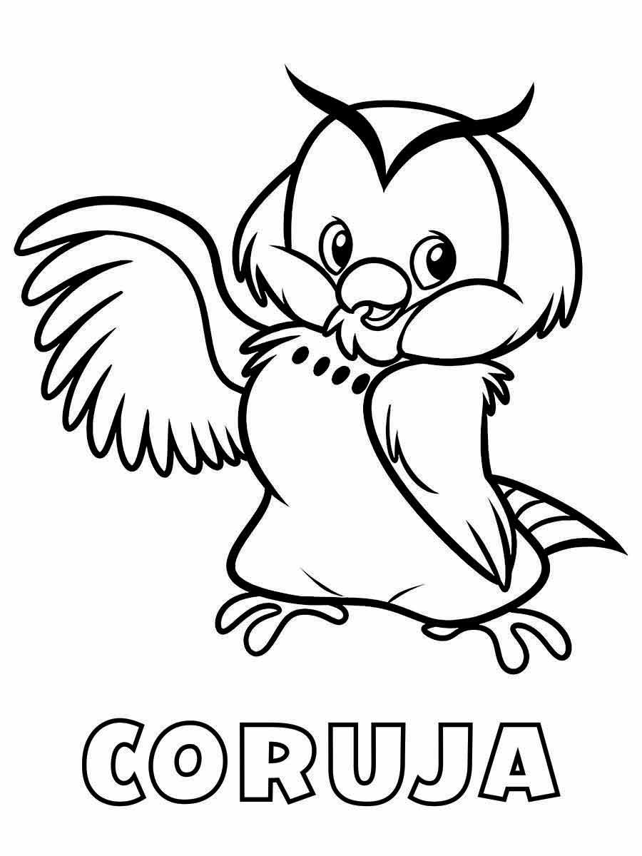 desenho de coruja para colorir 19