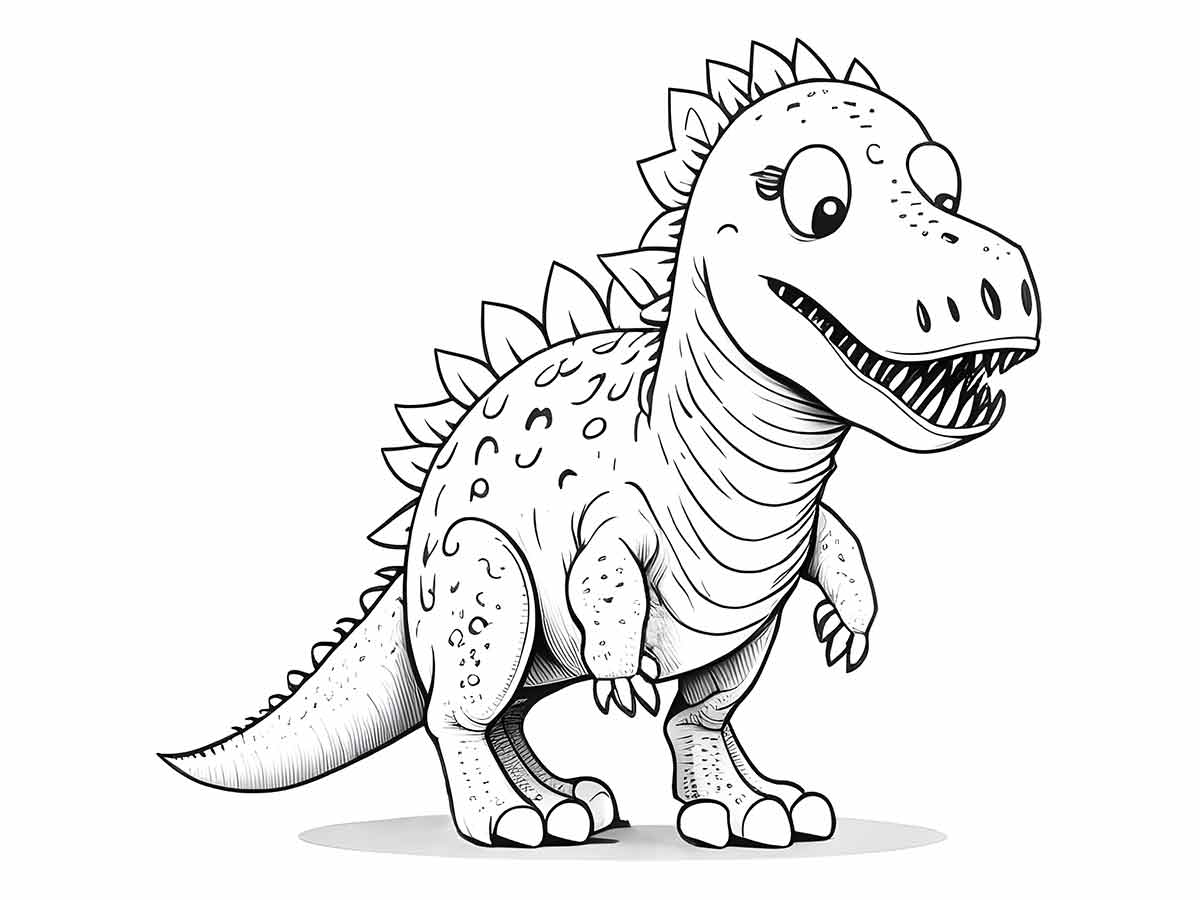 desenho de dinossauro para colorir 15