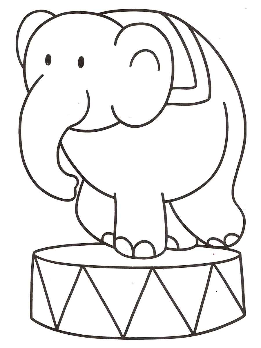 desenho de elefante para colorir 50